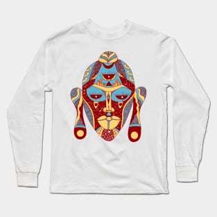 Pastel Cream African Mask 7 Long Sleeve T-Shirt